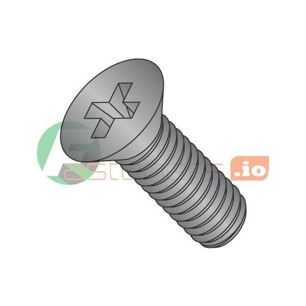 Newport Fasteners 1/4"-20 x 7/8 in Phillips Flat Machine Screw, Black Oxide Steel, 3500 PK 149605 - main